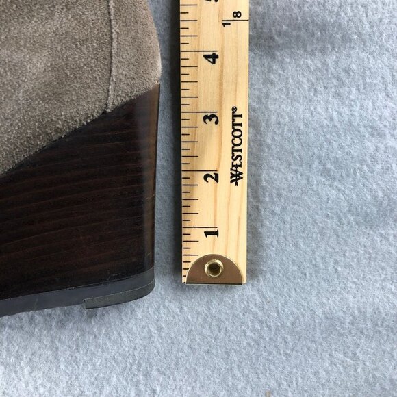 Franco Sarto Womens Sz7 Taupe Beige Suede Lace Up Wedge Ankle Boots, Weston - Picture 12 of 12